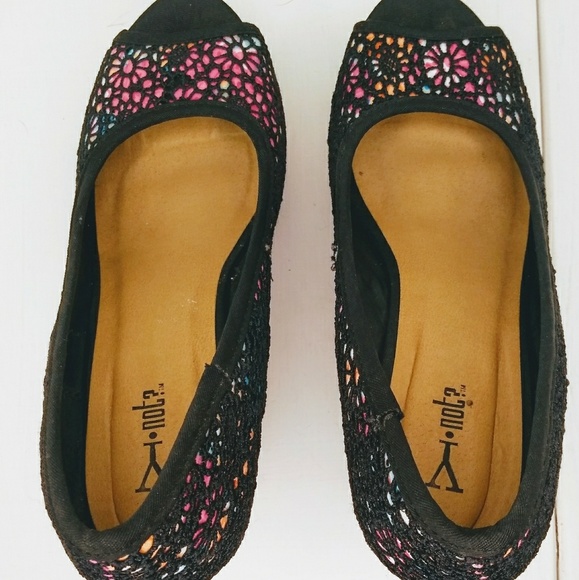 Why Not brand "Amay" wedge peep toe - Picture 3 of 4